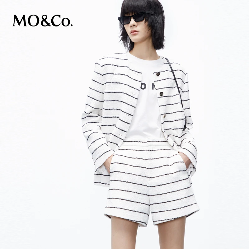 【赵老板专属】MOCO秋季条纹女款女棉质外套时尚女装MBC3COT006