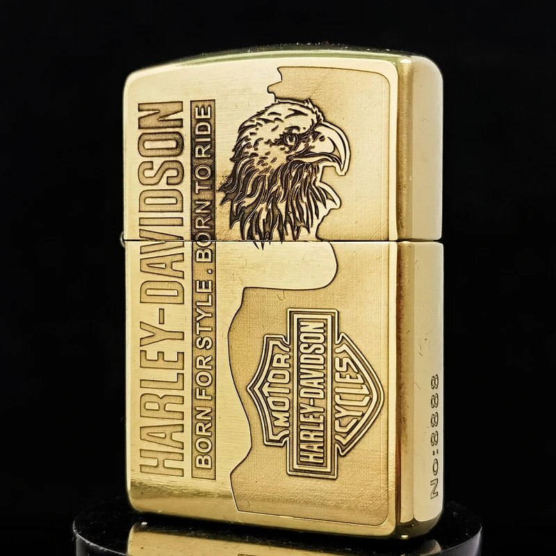 ZIPPO正品打火机/哈雷鹰-黄铜盔甲雕刻男士收藏DY9902DK【凯亚
