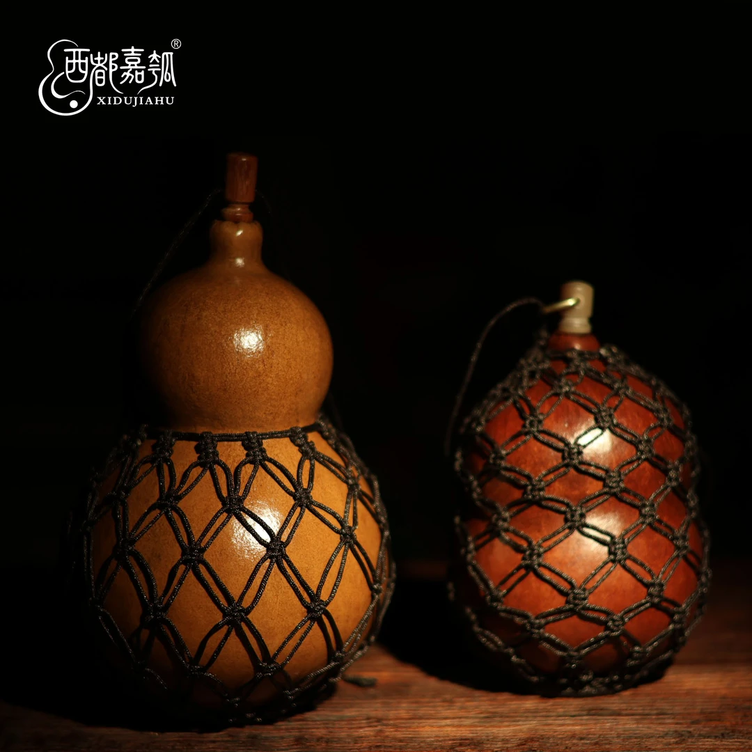 西都嘉瓠酒葫芦传统网兜便携式外出背绳葫芦网可拆卸可定做包邮