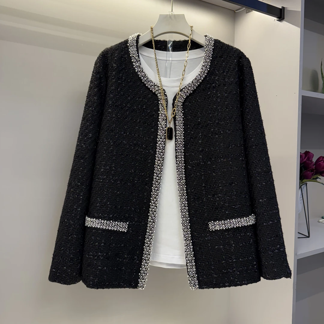 2025早春新款时尚洋气重工艺钉珠小香风外套