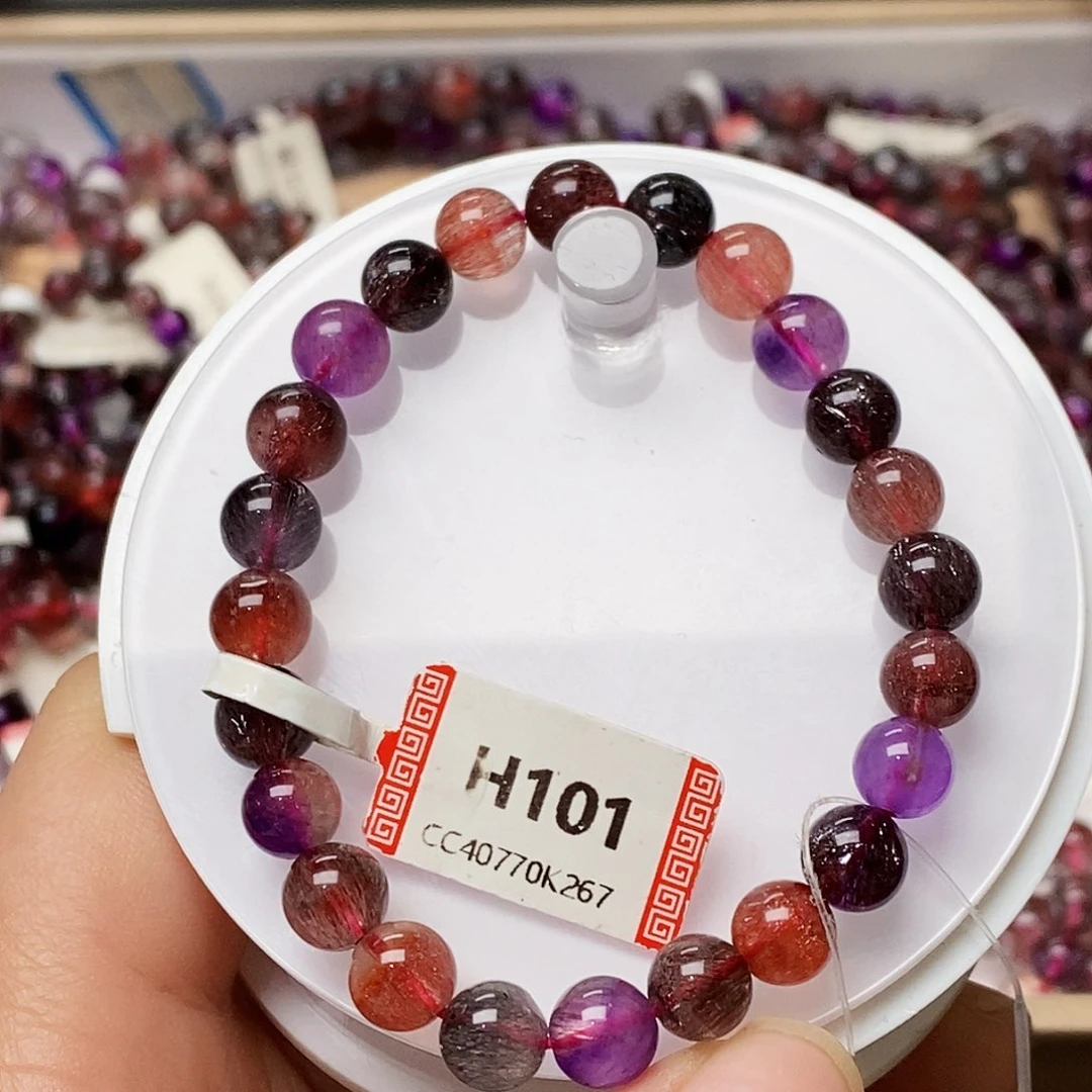 未镶嵌手链水晶H101超七8mm左右