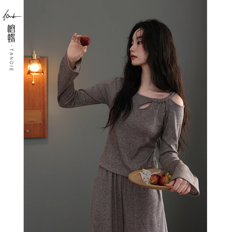 檀蝶【薄绒】睡衣女款爆款2025新款秋冬款高级感家居服加绒加厚保暖