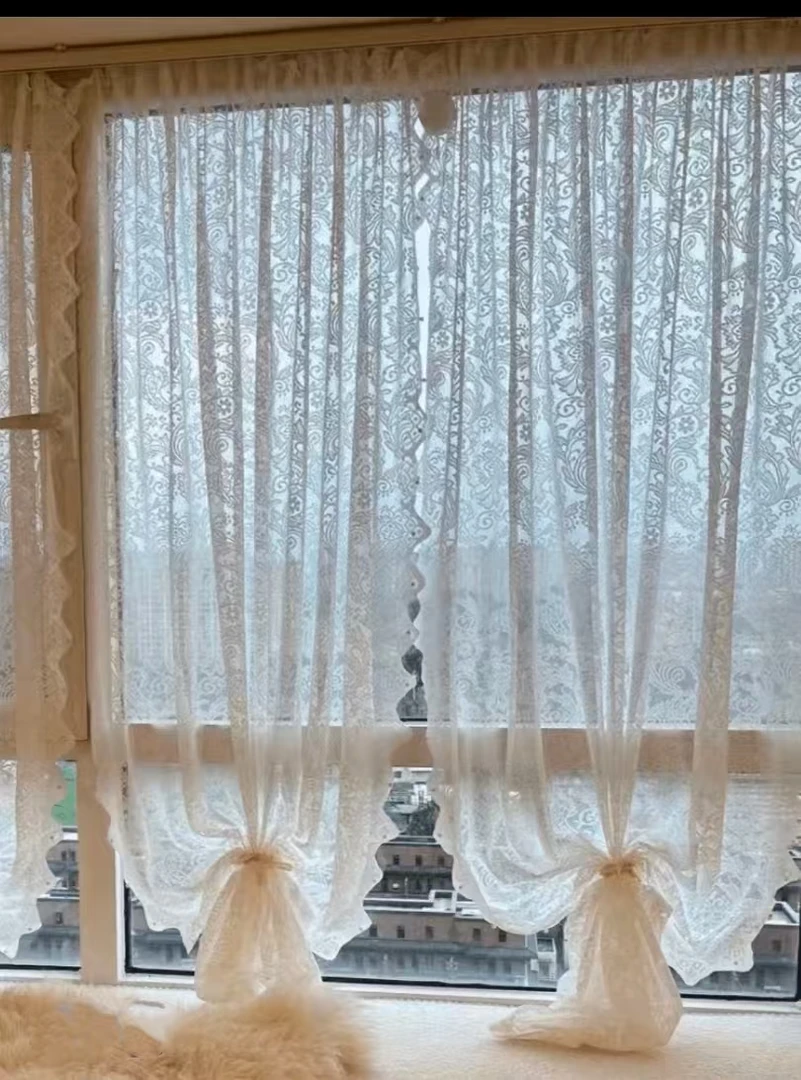 蕾丝花边成品纱（不送挂钩）