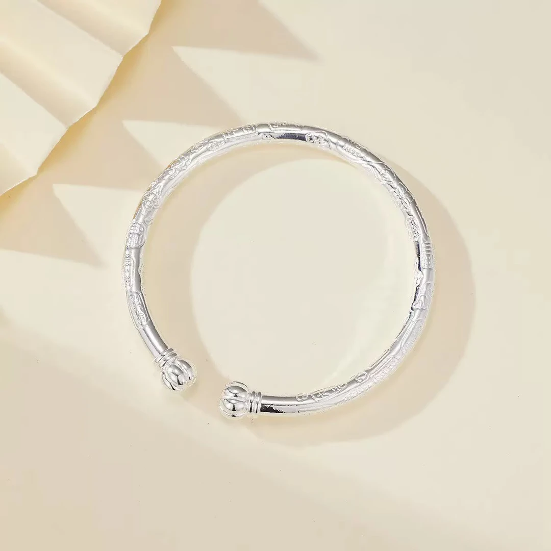 手链 999.9南瓜手镯开口实心银