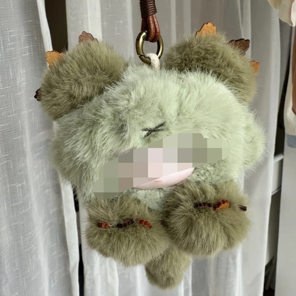 可爱多肉毛绒搪胶吊卡盲盒风包包挂件小公仔