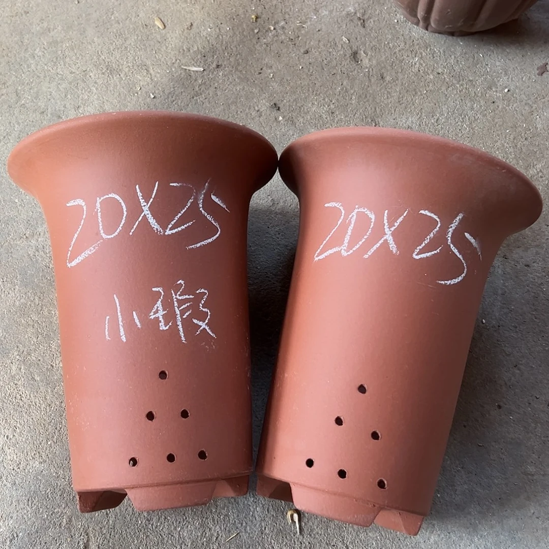 紫砂花盆宜兴紫砂花盆2只