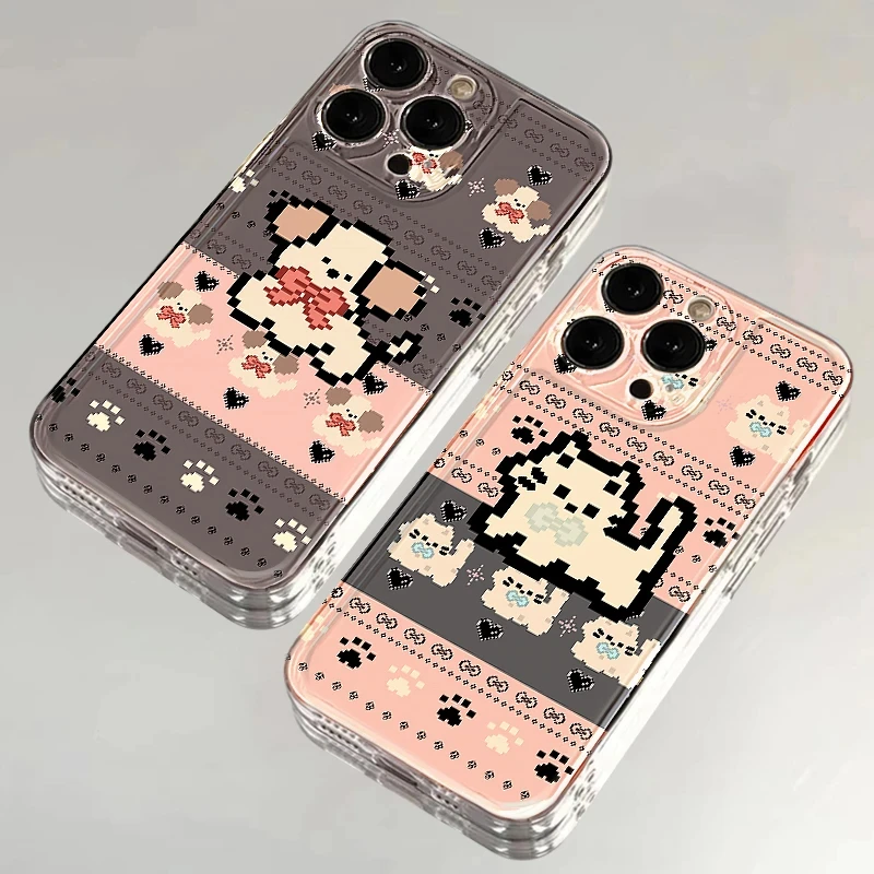 费尔岛小猫小狗太空壳适用苹果16华为vivo小米15防摔oppo手机壳