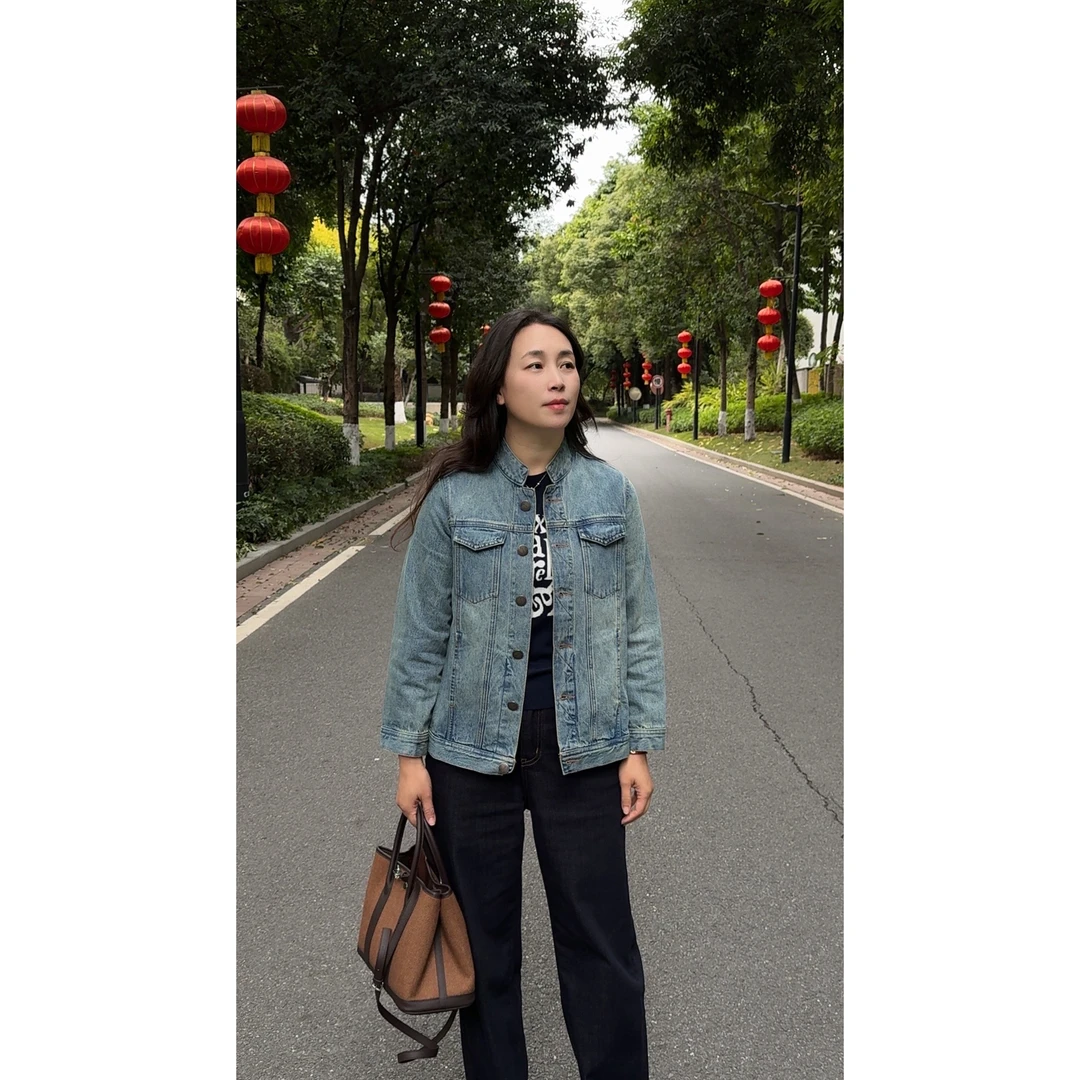 经典复古牛仔蓝休闲百搭短外套MA4SYGZ0777