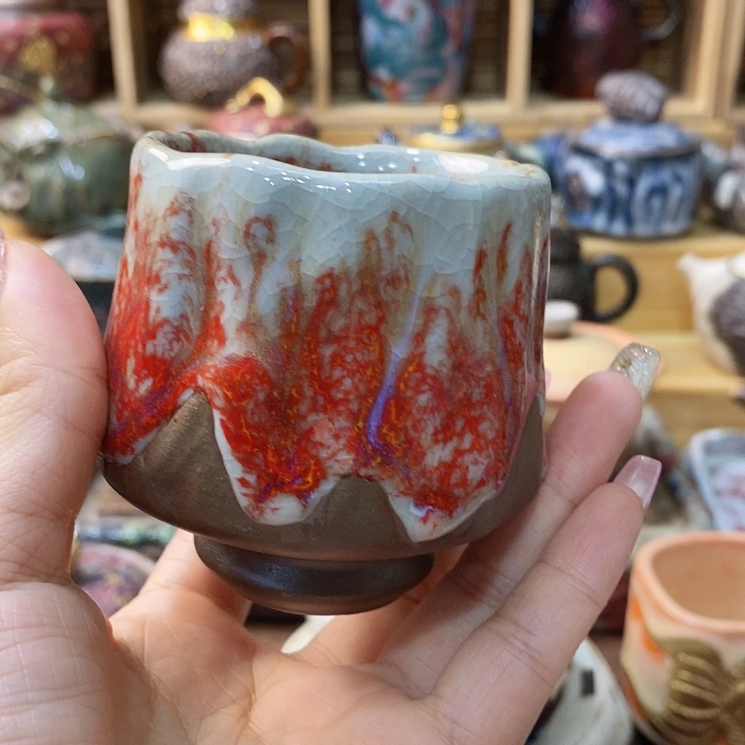 粗陶柴烧志野茶器
