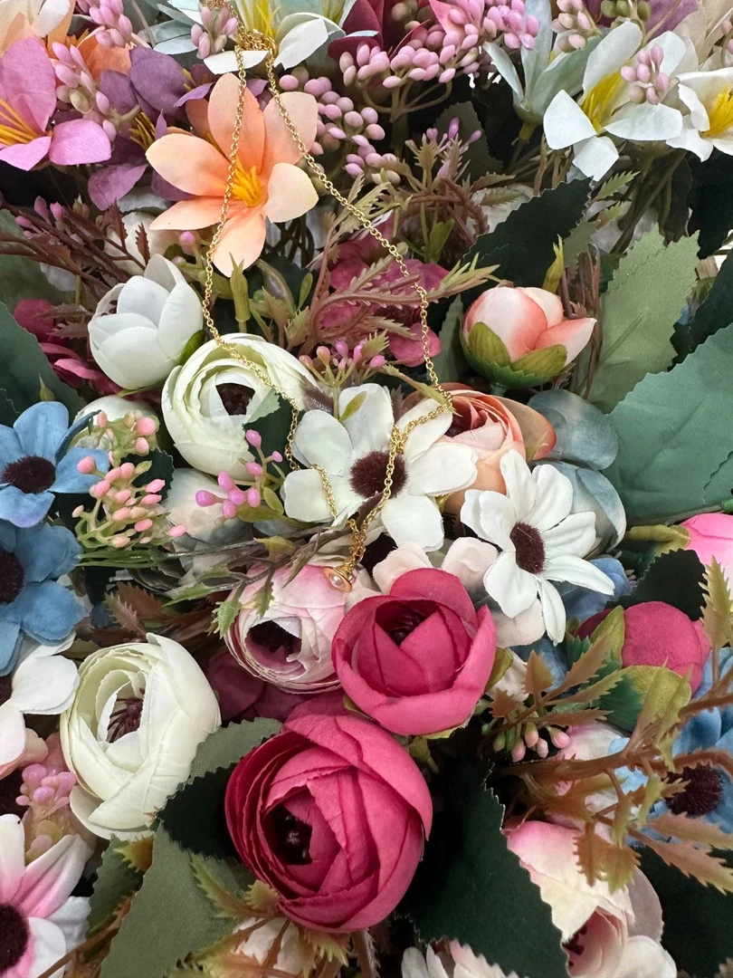 铜合金项链 流星【LAYLA迷你4M珍珠土星项链】VN20230229-1