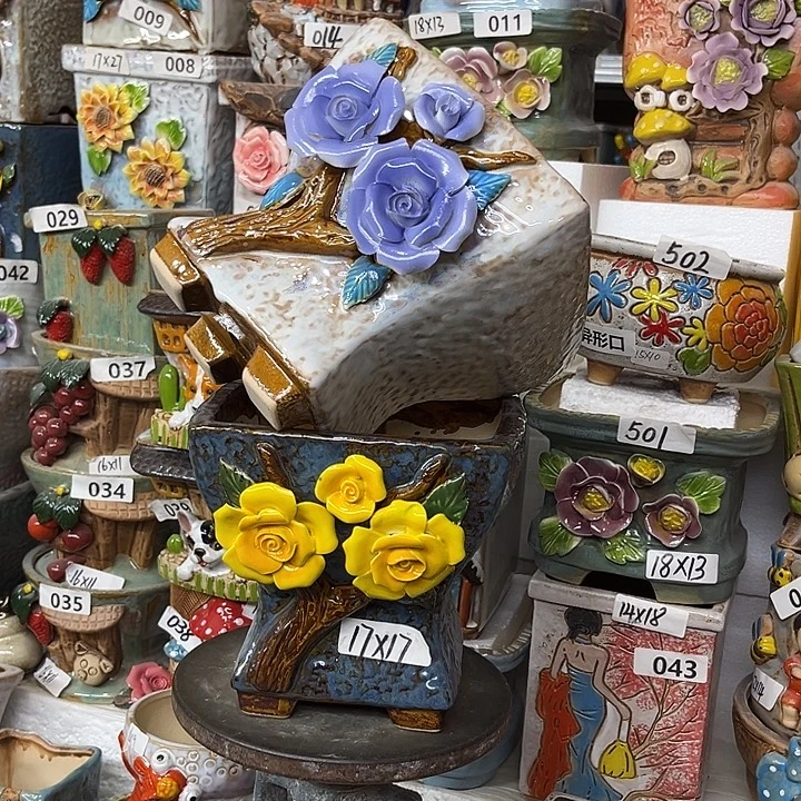 粗陶材质多肉花盆