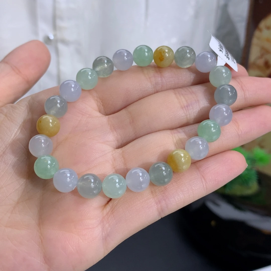 S***a未镶嵌手串翡翠卡8.0冰润胶多宝
