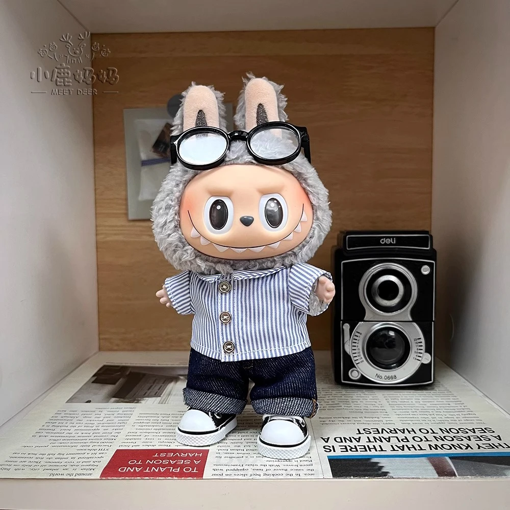 【仅售娃衣】小夏日娃衣labubu衣服马卡龙坐坐搪胶公仔衬衫