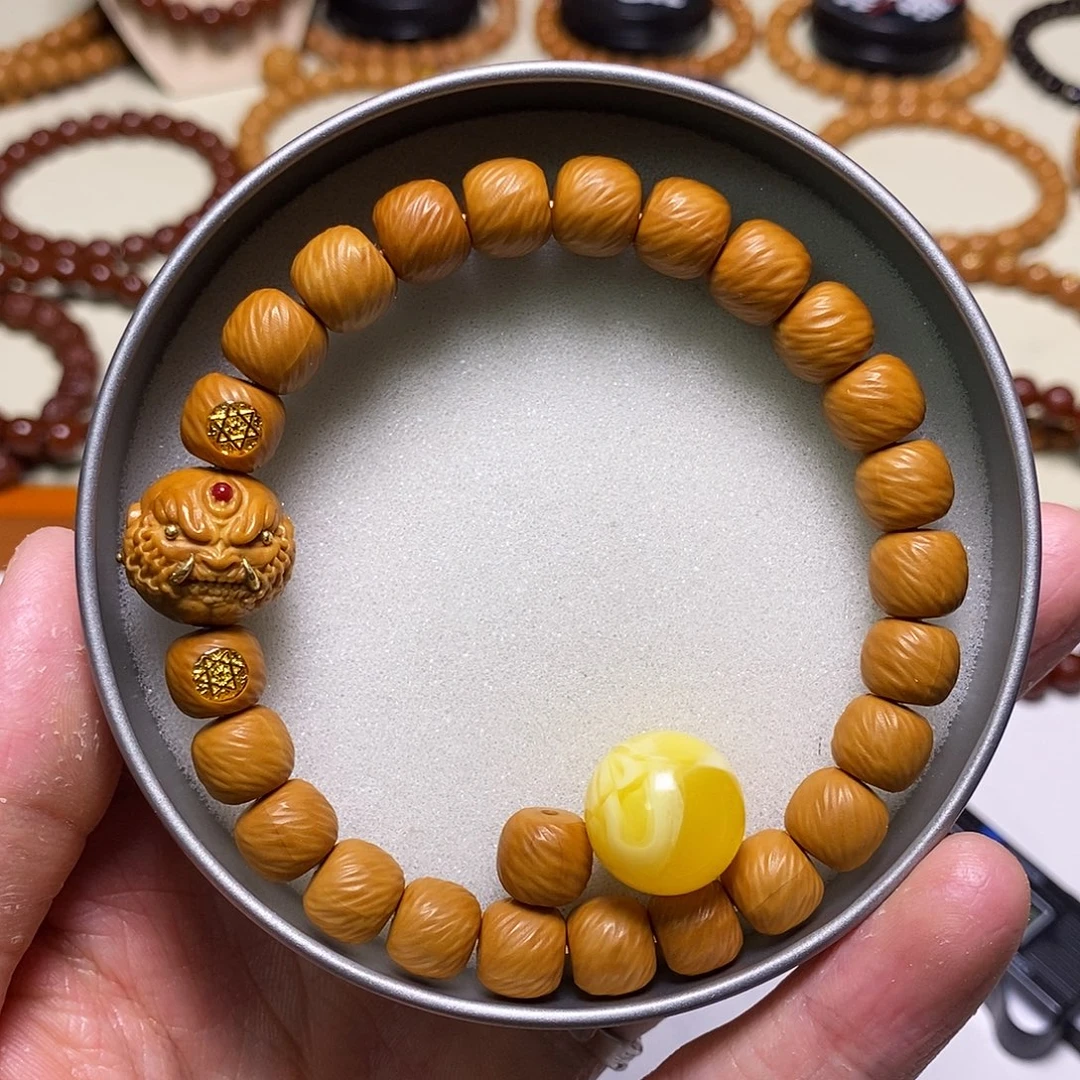 猴头核桃手串全品双标款千眼恶僧千刃云锦 尺寸9+ 馒头料➕配饰