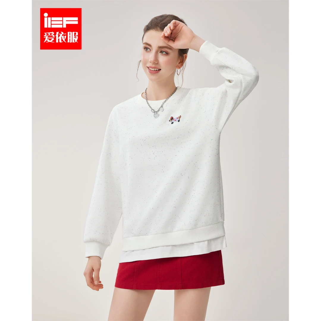 【商场同款新品】IEF/爱依服上衣2025春季新款气质宽松卫衣欧若风