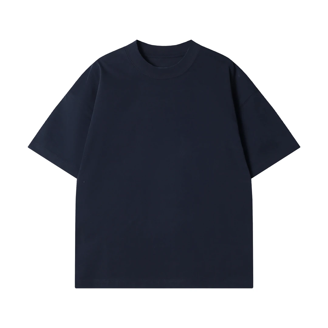 春夏新款时尚个性韩版纯色后背标圆领短袖T恤百搭潮流ins半袖上衣