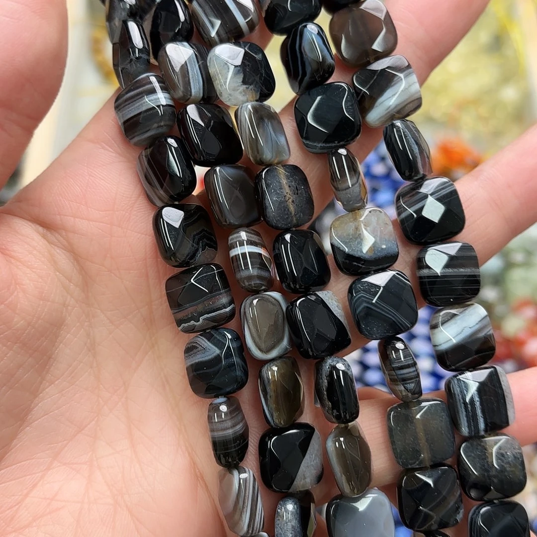 玛瑙/玉髓未镶嵌珠宝半成品卡12共生玛瑙方片切短条