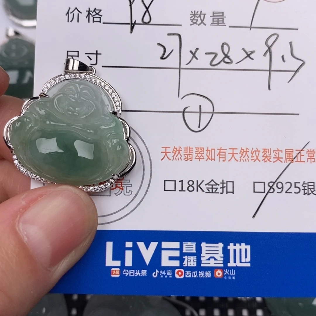 翡翠银S925镶嵌颈饰
