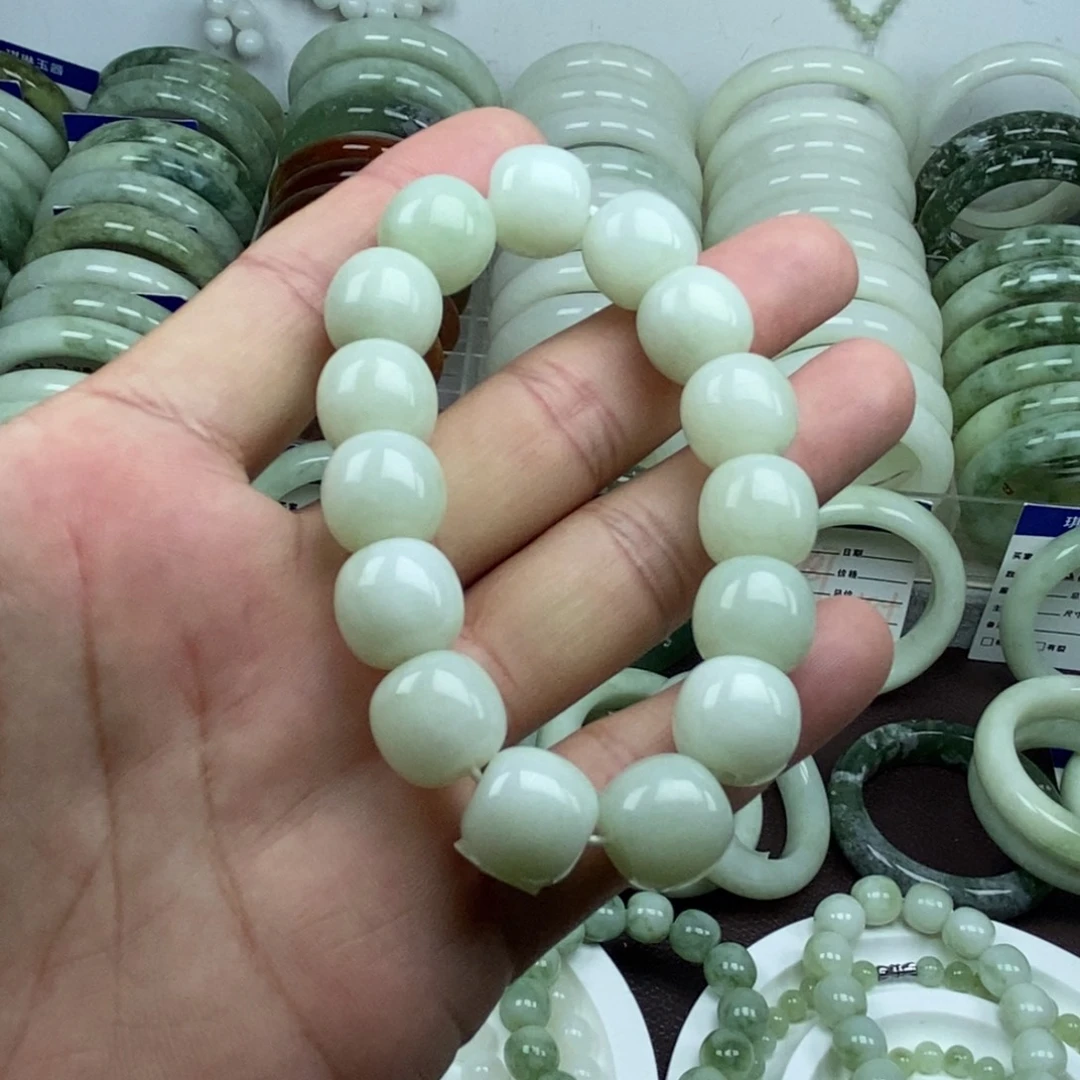 蛇纹石玉未镶嵌手链