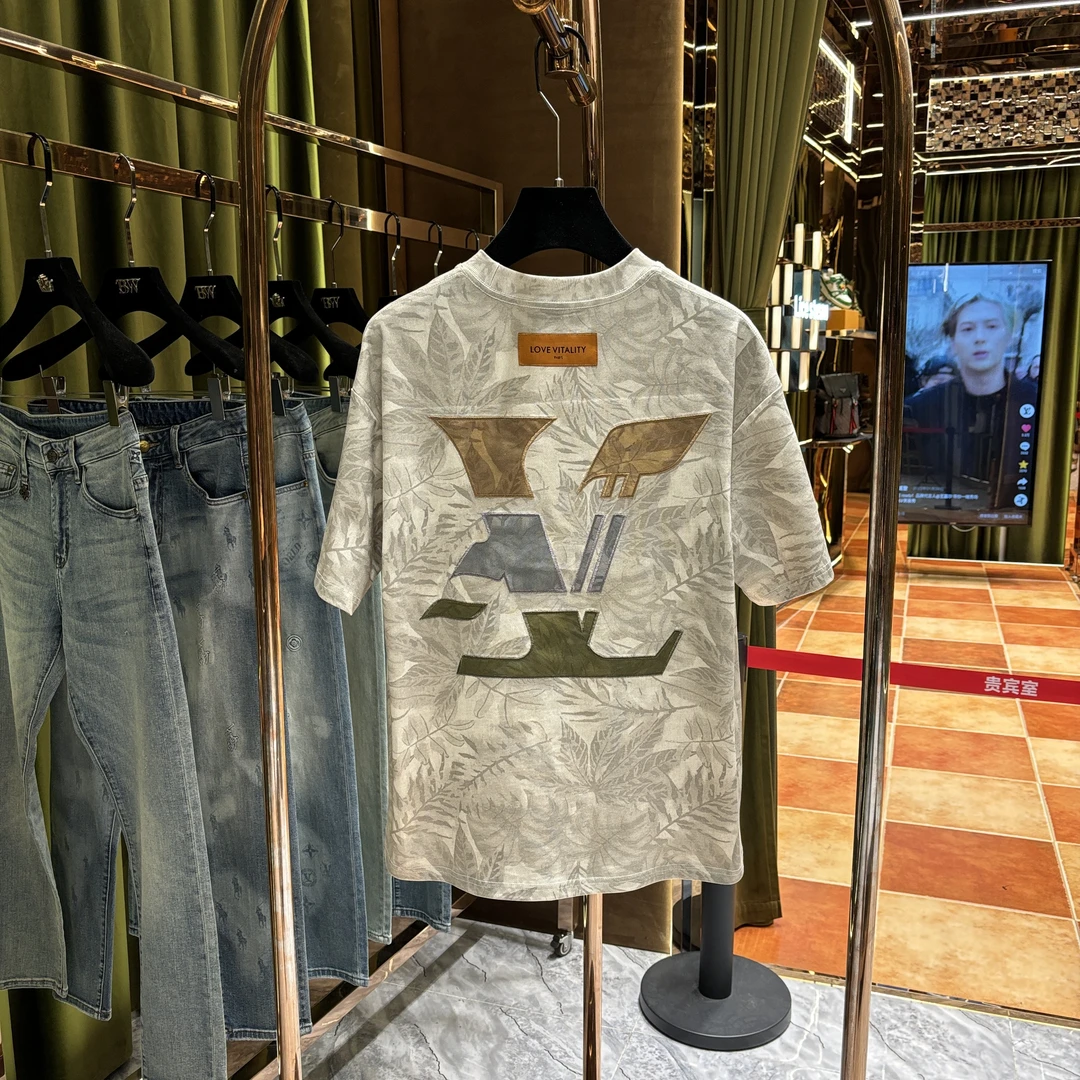 BA 【当季新款上新】2025夏季时尚潮流百搭奢潮风高端刺绣短袖25223