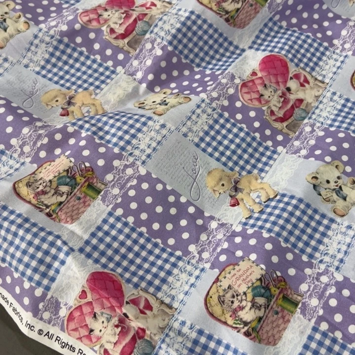 棉一米价纯棉平布1.1宽果子布艺F