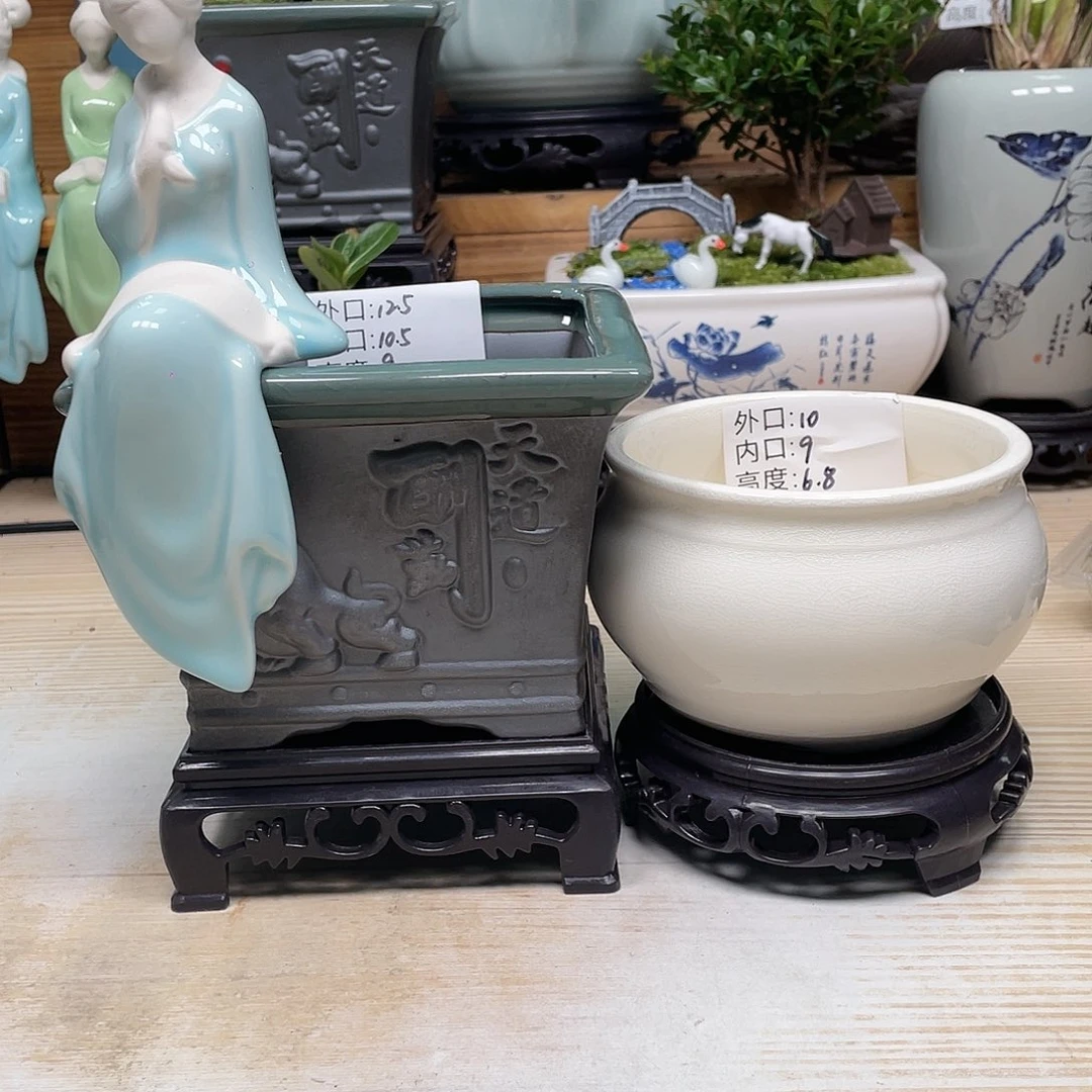 紫砂花盆陶瓷艺术花盆陶瓷