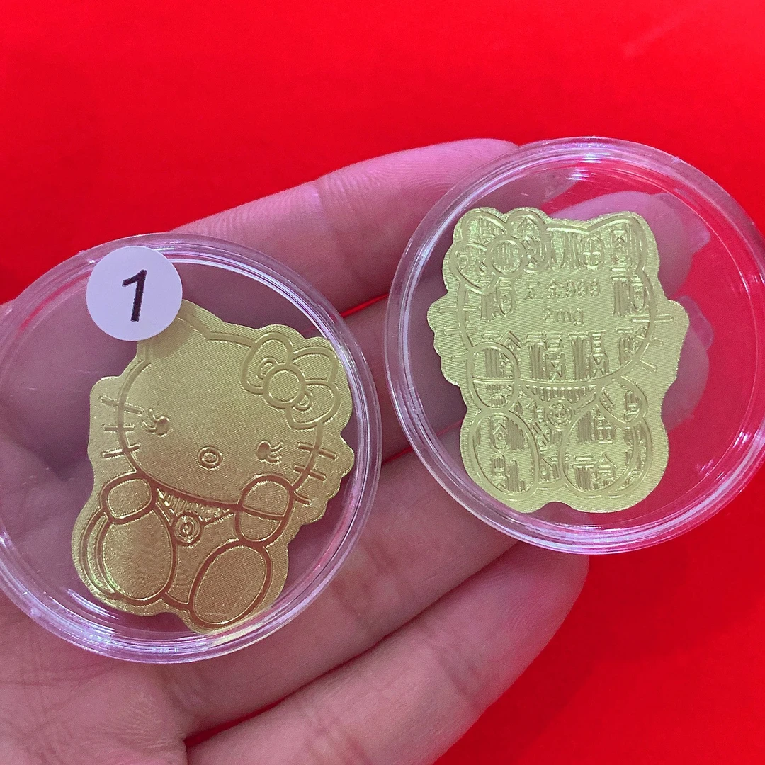 黄金手机贴片金片黄金999公主请发财暴富情人节礼物手串