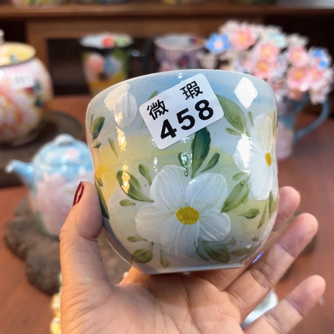 景德镇手绘高温釉下彩陶瓷茶具