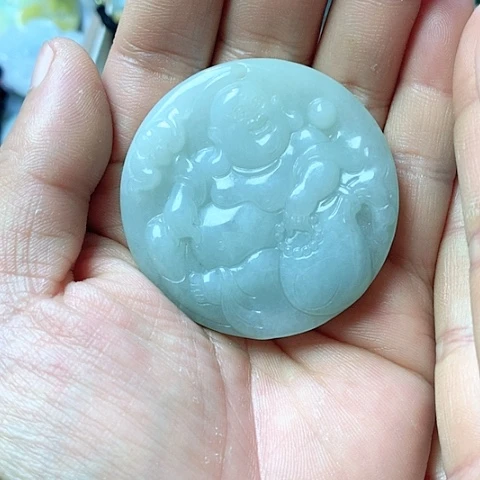 翡翠颈饰未镶嵌天然缅甸翡翠a货