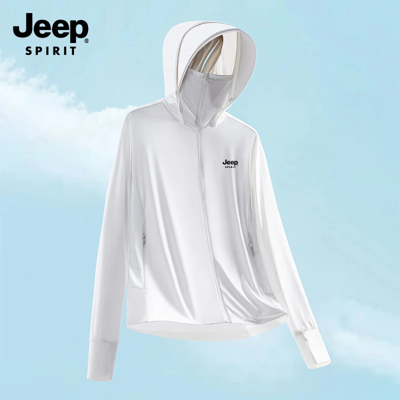 JEEP SPIRIT吉普冰丝防晒衣男女夏薄款情侣衣户外防紫外线