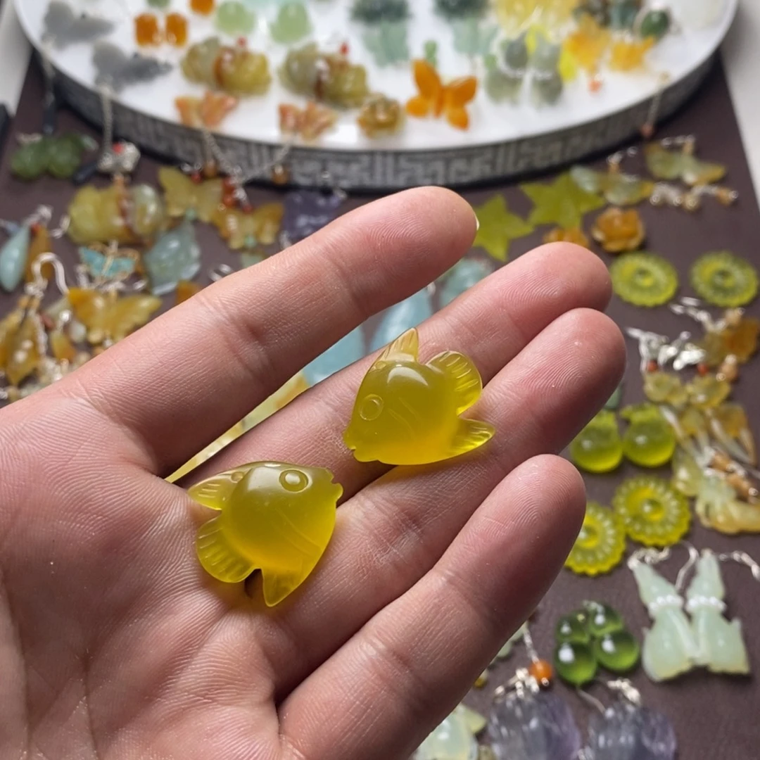 蛇纹石玉合金耳饰/颈饰