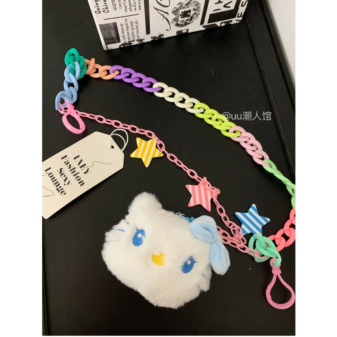 裤子挂件装饰ins网红同款腰链条彩色树脂链潮人可爱卡通配百搭链