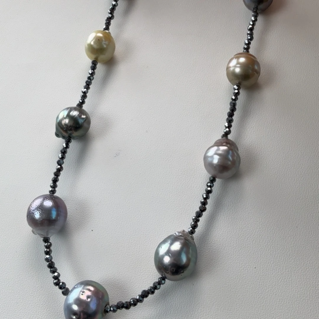 海水珍珠颈饰银S925镶嵌