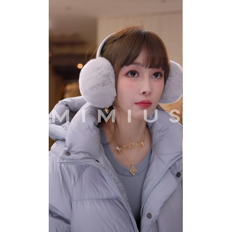 【mimius】U 3A级雷克斯獭兔毛皮草耳罩  WG11301