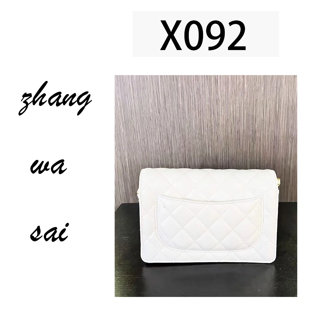 【  X092  】轻奢时尚单肩斜跨简单百搭女包-白珐琅-6815