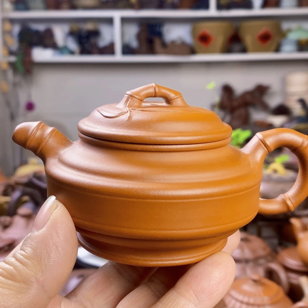 红泥茶壶黄*原矿紫砂