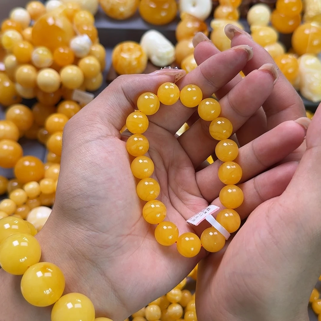 未镶嵌蜜蜡珠宝奇石同料12mm