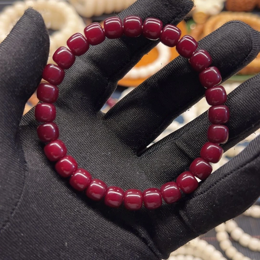 手串菩提根/象牙果古法朱砂供87