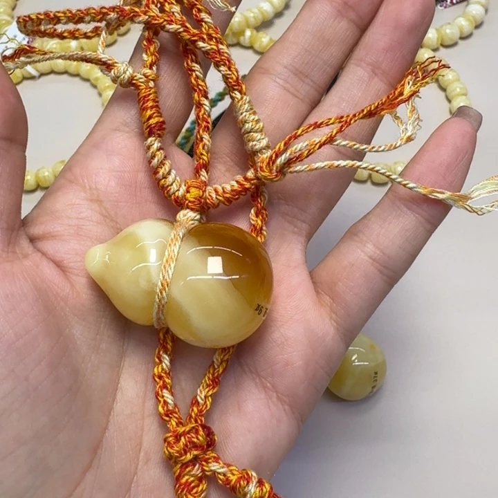 琥珀吊坠(不含链)未镶嵌葫芦吊坠