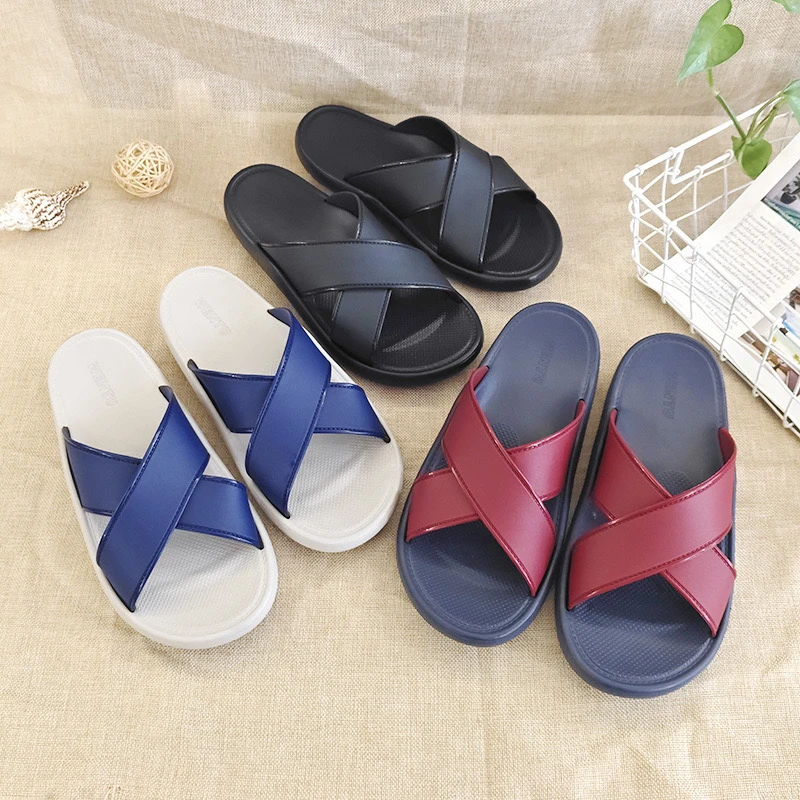 2025 夏季新款外穿防滑防臭男拖鞋交叉款轻便时尚越南温突凉拖鞋