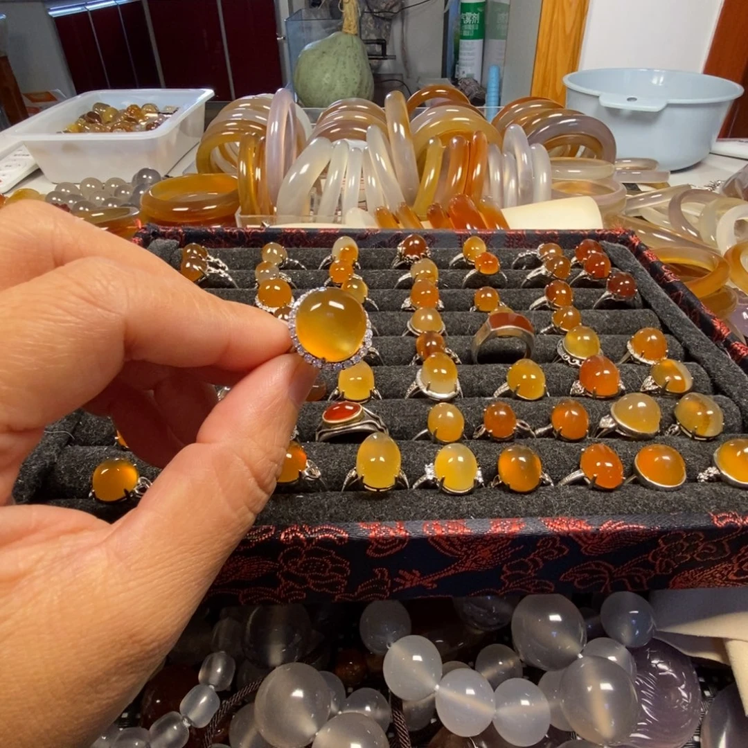 幸***神玛瑙/玉髓银S925镶嵌玛瑙戒指