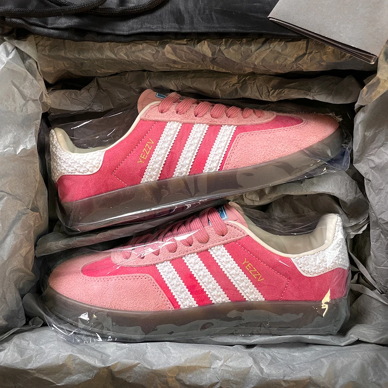 香港正品现货粉色草莓熊德训鞋男女鞋2025夏季新款复古休闲阿甘鞋