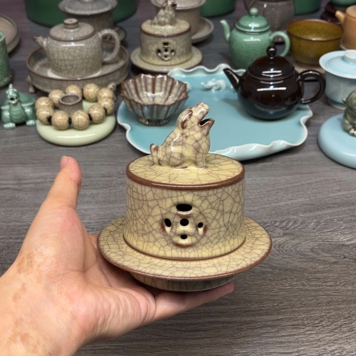 蒋加宝 传世哥窑 熏炉