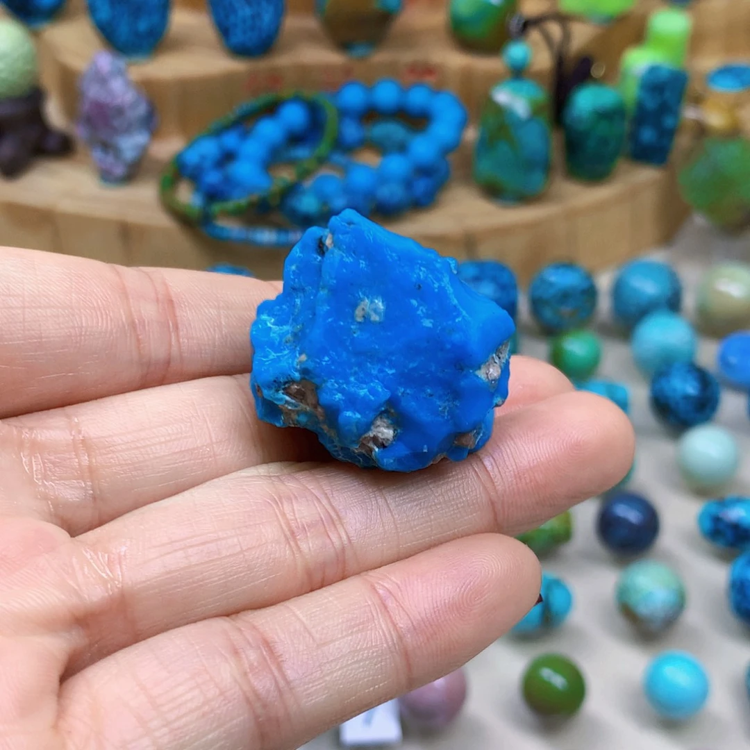 绿松石未镶嵌三彩随行