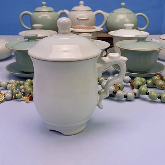 碗月白办公杯原矿原釉原产地