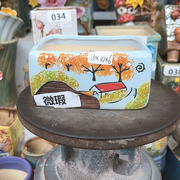 紫砂花盆粗陶材质多肉花盆