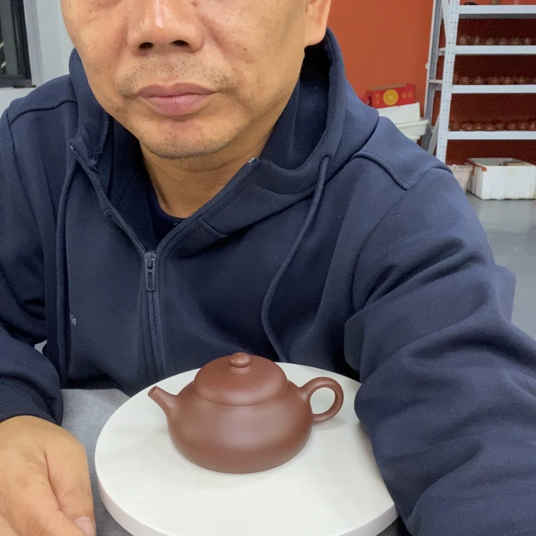 紫砂茶壶黄龙源底槽清静乐