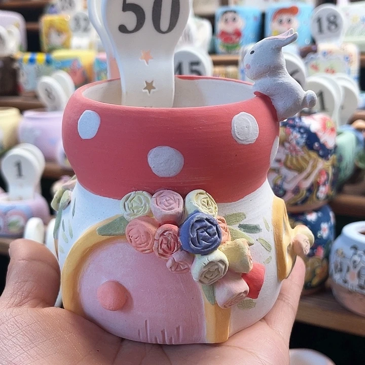 50…..手工手绘花盆