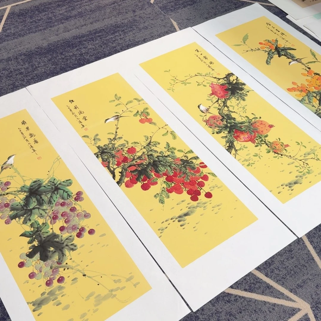 国画国画作品山水花鸟