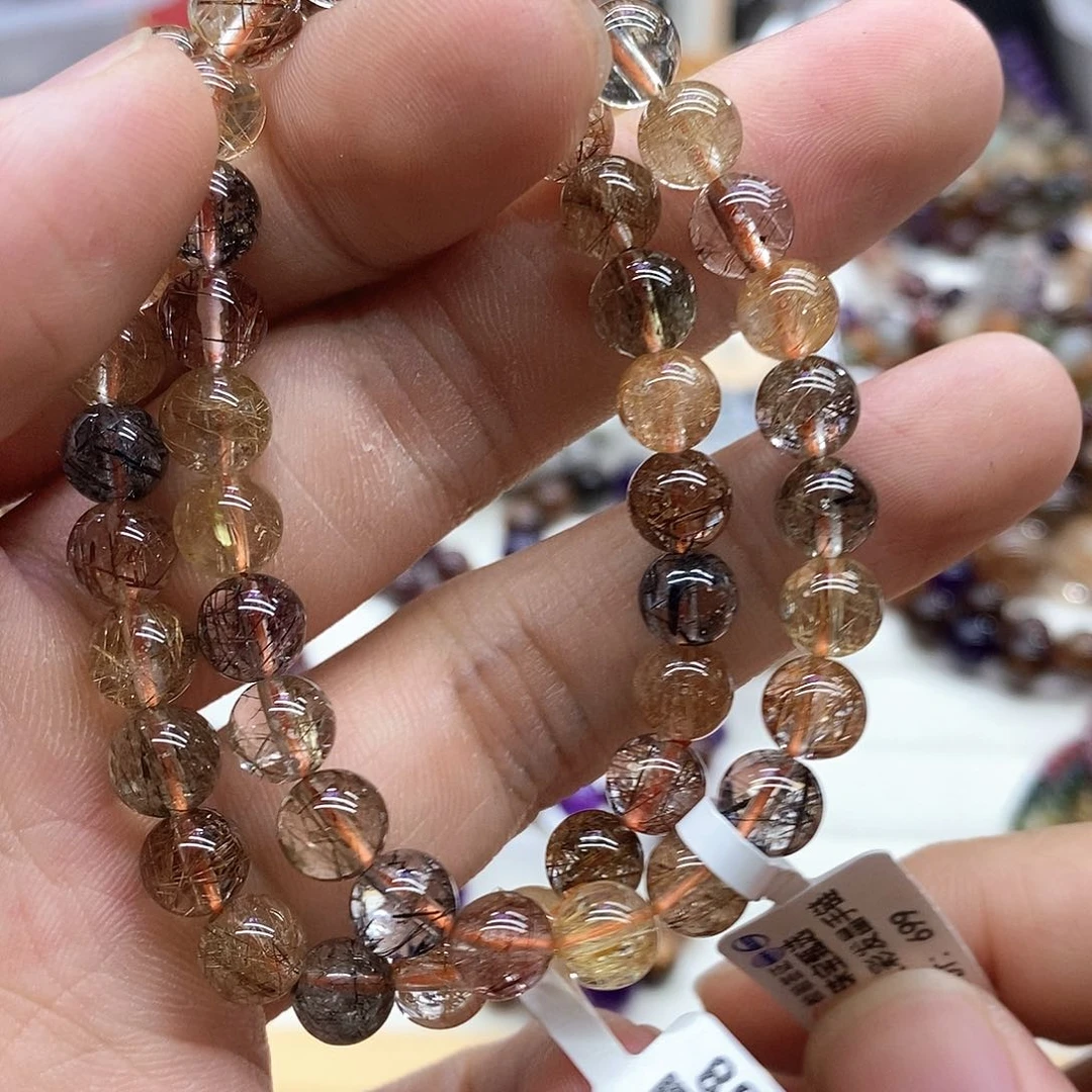 水晶手链未镶嵌多样性发货发一条